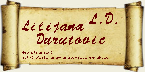 Lilijana Durutović vizit kartica